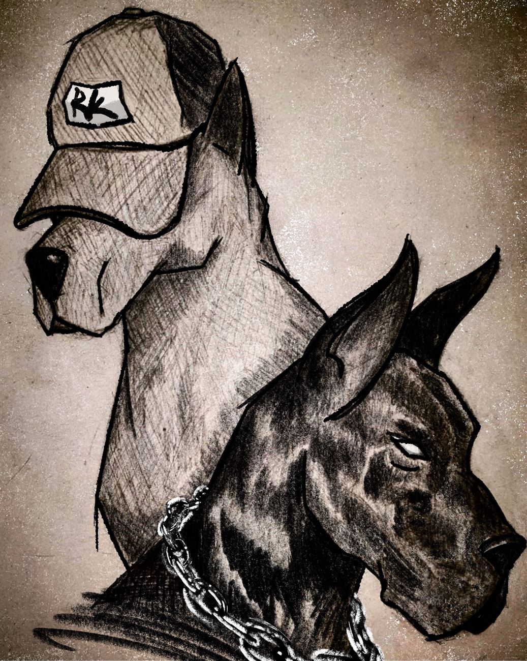 The Loyalty dogs, original drawing